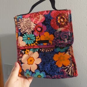 Vera Bradley Floral Fiesta Stay lunch Sack Insulated Bag Tote Box